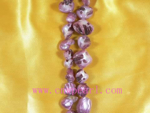 five strands purple color teeth shaped shell strands